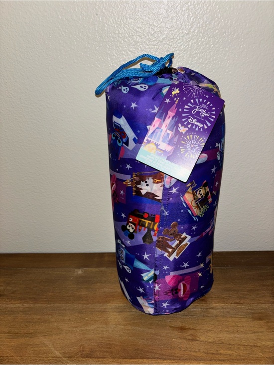 Disney Other - Disney Purple Character Print Drawstring Pouch with Blue Cord